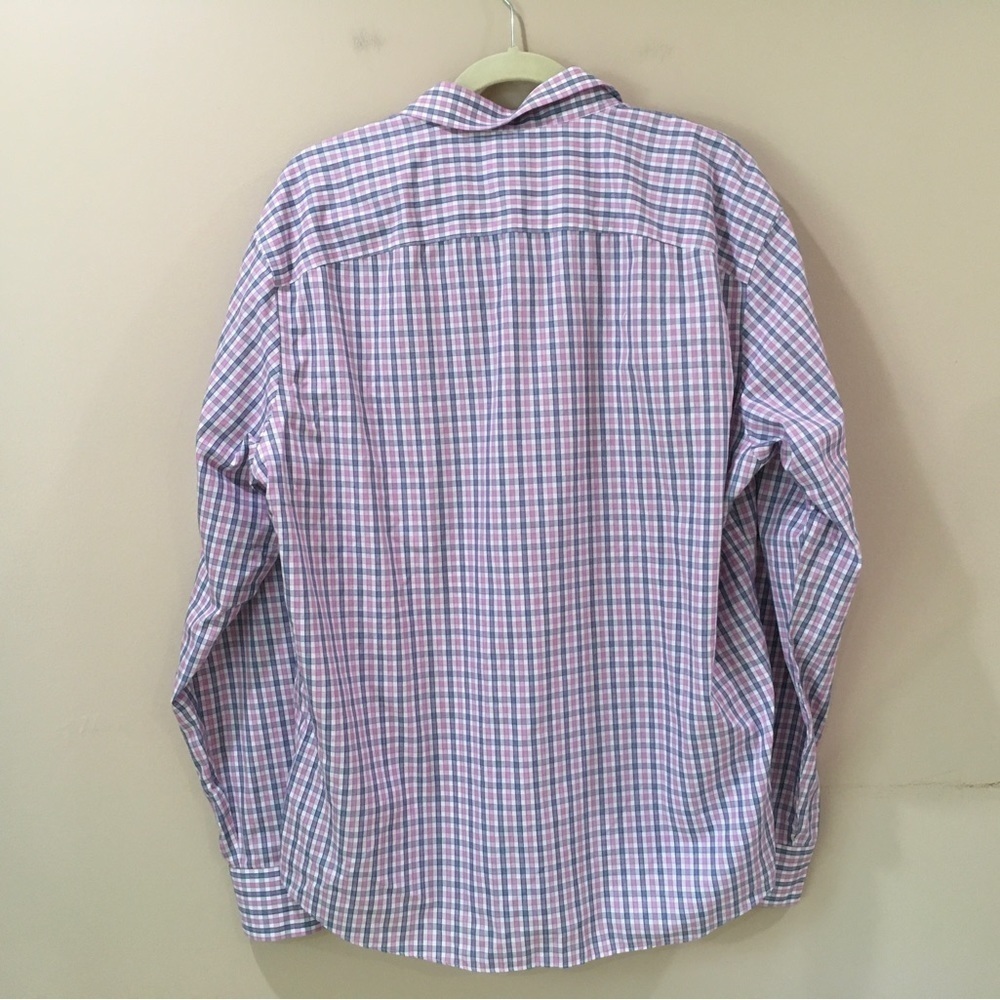 UNTUCKit Shirt Mens XL Blue Pink Check Plaid Long Sleeve Collared - Picture 2 of 6